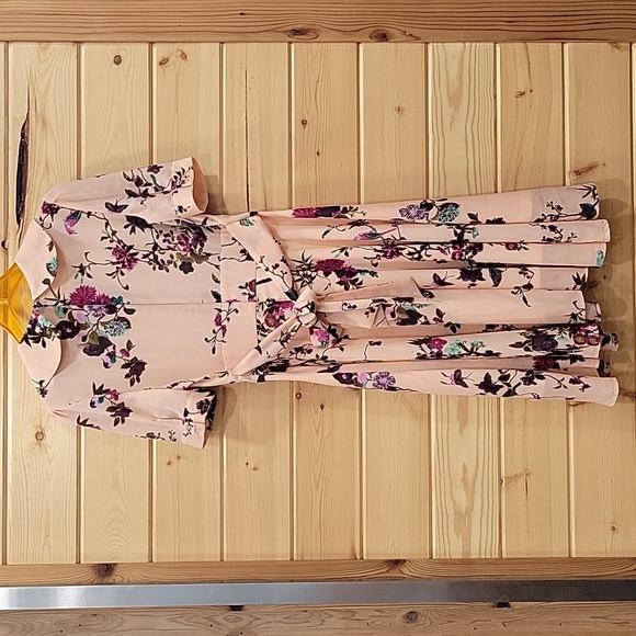 Voodoo Vixen Medium Pink Floral Dress - Picture 2 of 5